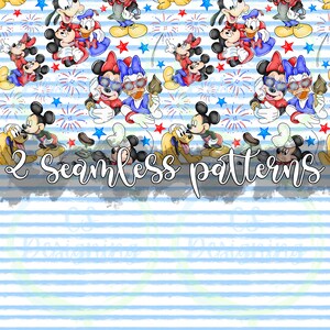 Fourth of July seamless,fourth of July,Seamless Pattern,America design,mouse Fourth of July,fireworks seamless,Fourth of July Digital Paper