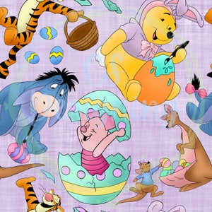 Winnie the Pooh seamless,Seamless Pattern,Digital Paper,Digital,Paper,Seamless,Background,Design,piglet,Clipart,Printable,Pattern,Easter