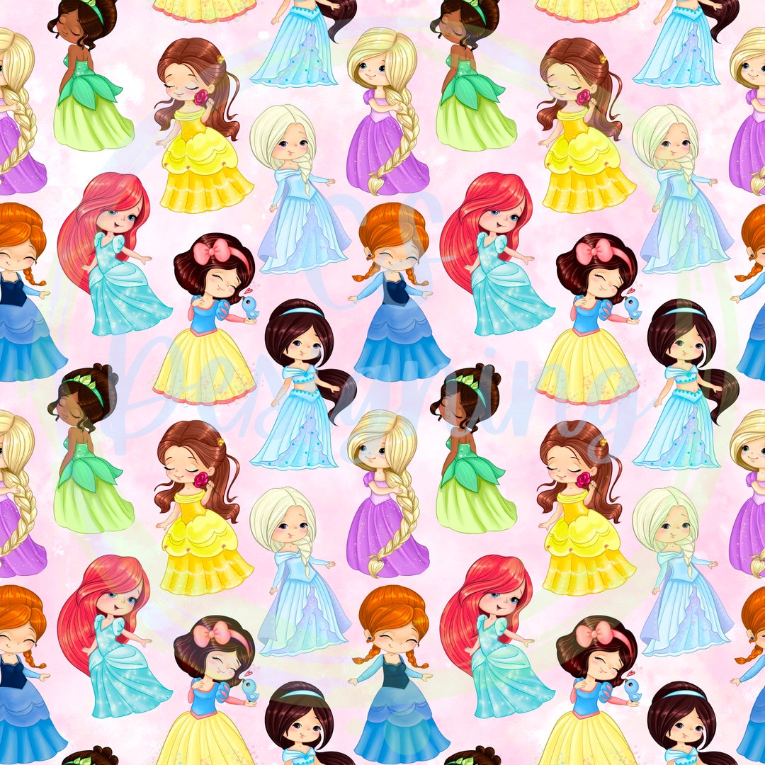 Princess Seamless,princess Seamless Pattern,digital Paper,digital ...