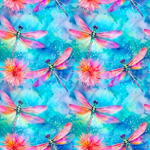 Dragonfly seamless pattern,Seamless Pattern,Digital Paper,Digital,Paper,Seamless,Background,Design,Clipart,Print,Pattern,dragonfly seamless