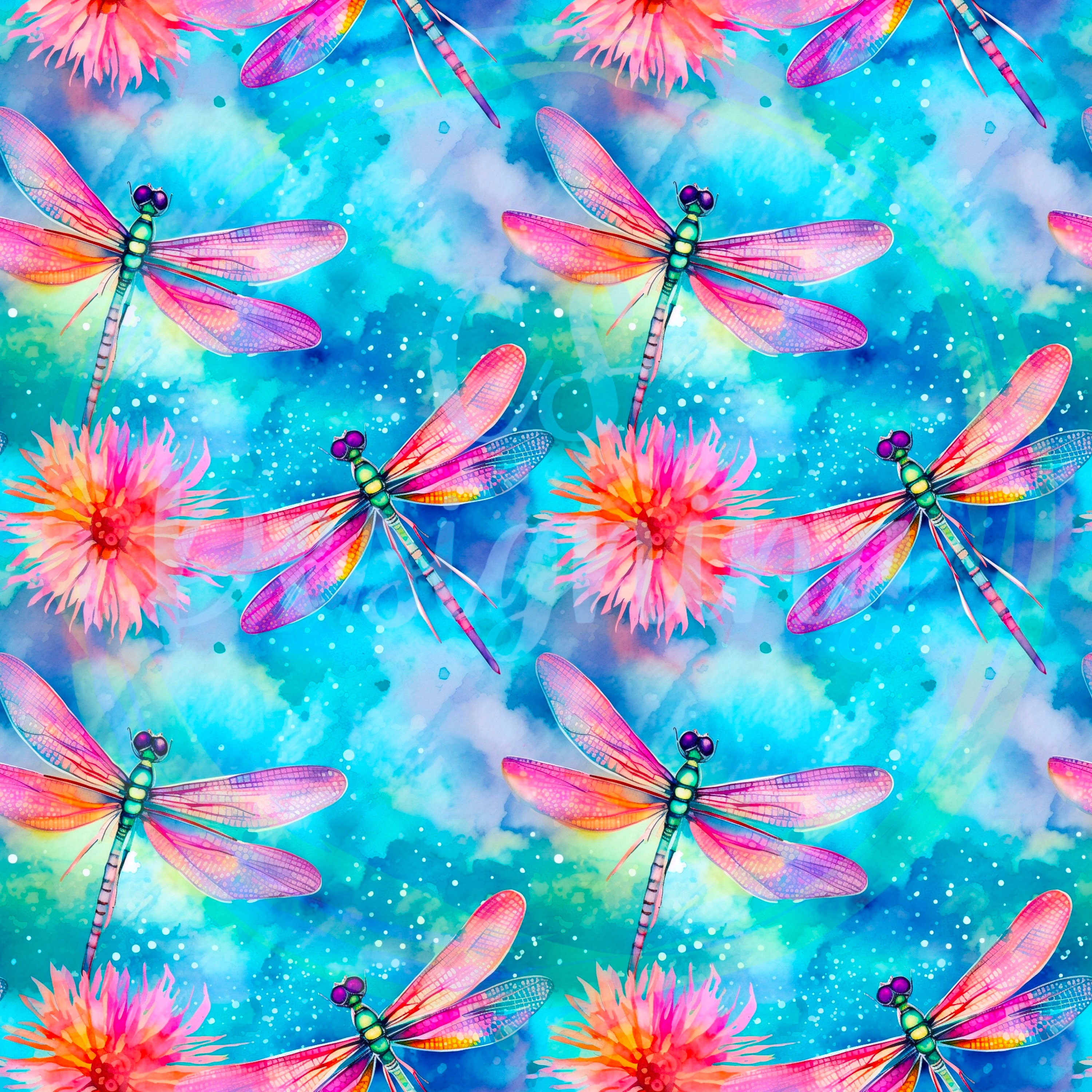 Dragonfly Seamless Pattern,seamless Pattern,digital Paper,digital,paper ...