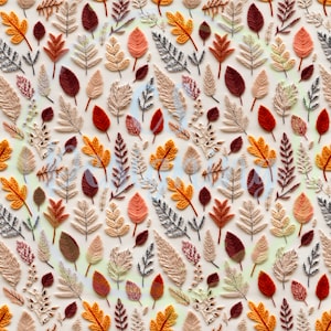 Folhas de outono sem costura, padrão sem emenda, papel digital, digital, papel, sem costura, plano de fundo, design, aquarela, clipart, para impressão, impressão, padrão, outono