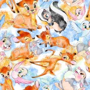 Bambi seamless file,deer seamless,Bambi,Seamless Pattern,Digital Paper,Digital,Paper,Seamless,Design,Clipart,Pattern,deer seamless files,
