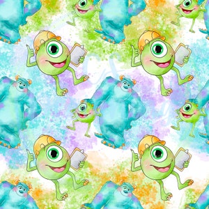 Monsters inc,monsters seamless Pattern,Seamless Pattern,Digital Paper,Digital,Paper,Seamless,Design,Clipart,Printable,Pattern,sully monsters