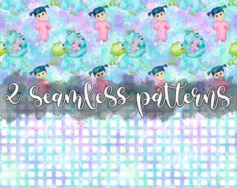 Monsters inc,monsters seamless Pattern,Seamless Pattern,Digital Paper,Digital,Paper,Seamless,Design,Clipart,Printable,Pattern,sully monsters