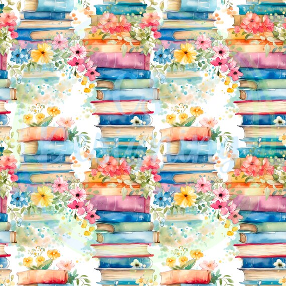 Floral seamless pattern,floral seamless,Seamless Pattern,floral digital paper,books seamless,floral pattern,floral nursery,watercolor floral