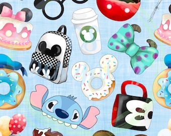 Magic kingdom seamless,Mouse Friends,Seamless Pattern,Digital Paper,Digital,Paper,Seamless,Background,Design,Clipart,Printable,Print,Pattern