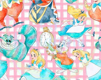 Alice im Wunderland Seamless,Alice Seamless,Musterdesign,Digitales Papier,Digital,Nahtlos,Hintergrund,Design,printable,Muster,Wunderland