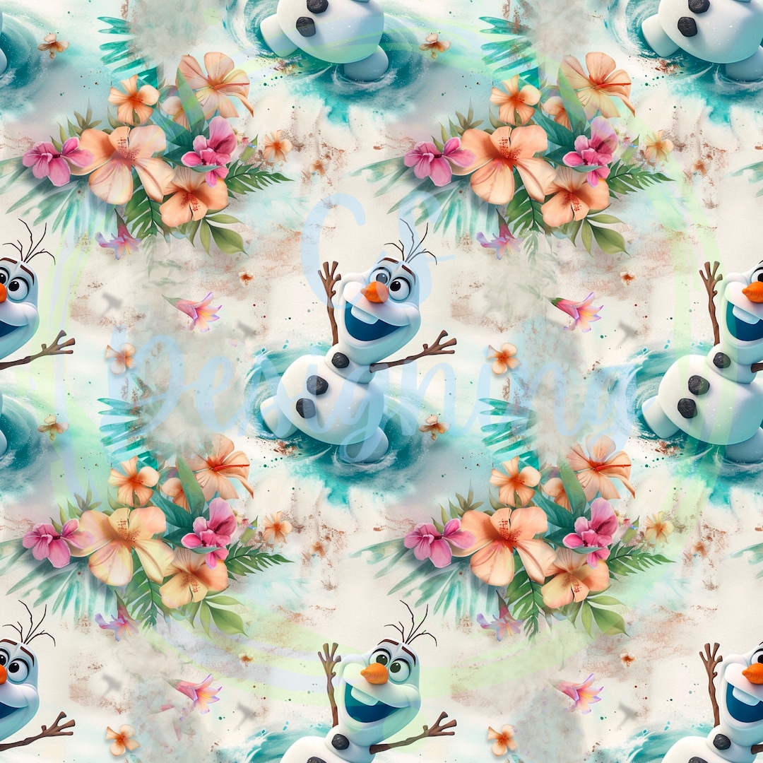 Frozen Digital Paper,olaf,olaf Seamless Pattern,seamless Pattern,magic ...