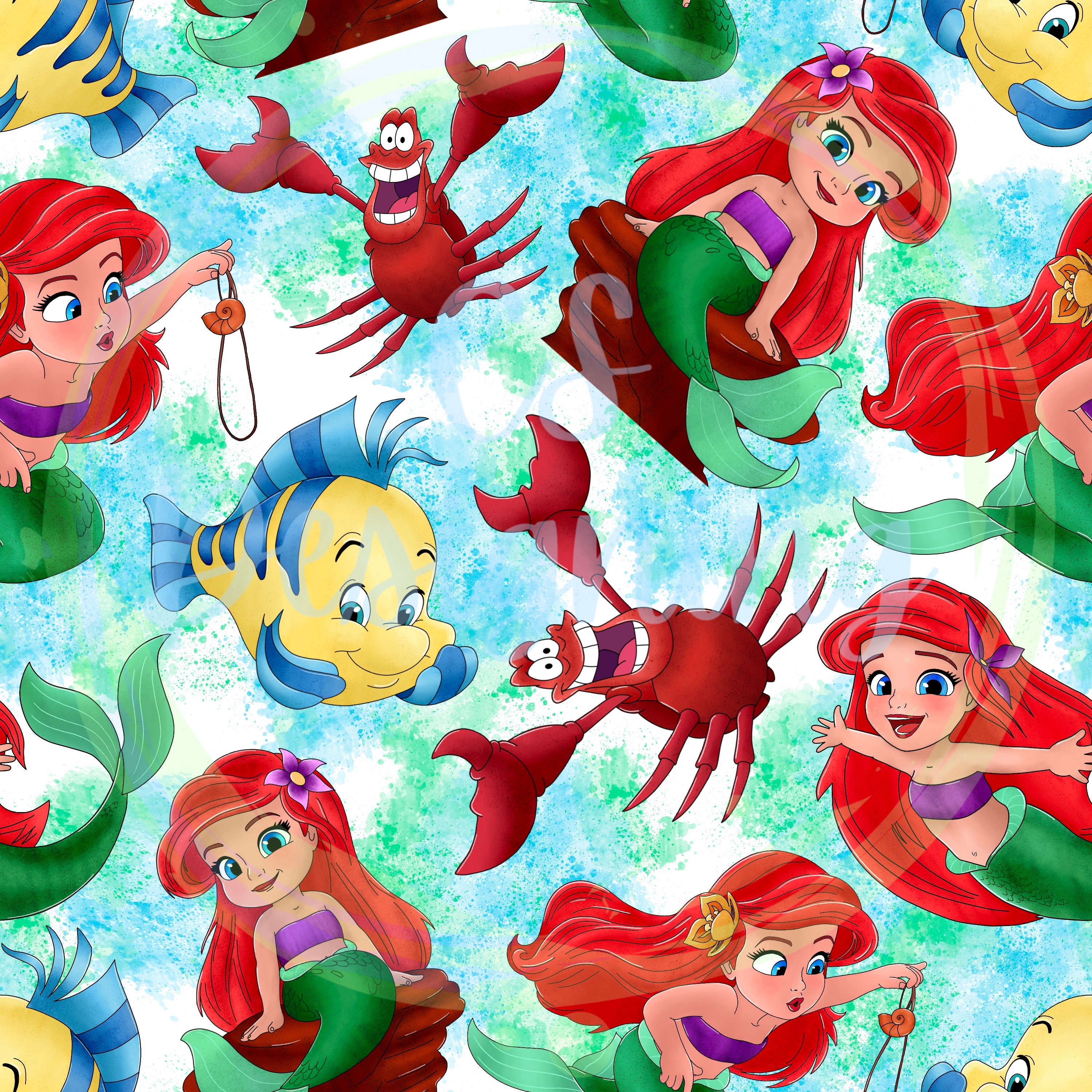 Mermaid Pattern Rint Mermaid Seamless,seamless Pattern,mermaid Pattern,digital Paper,digital ...