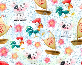 Ocean princess seamless,Seamless Pattern,Digital Paper,Digital,Paper,Seamless,Background,Design,Watercolor,Clipart,Printable,Print,Pattern