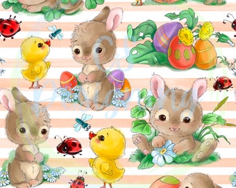 Pascua sin costuras, conejito de Pascua, patrón sin costuras, patrón sin costuras de Pascua, huevos de Pascua digitales, conejito de primavera, primavera sin costuras, imágenes prediseñadas de Pascua, conejito