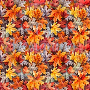 Folhas de outono sem costura, padrão sem emenda, papel digital, digital, papel, sem costura, plano de fundo, design, aquarela, clipart, para impressão, impressão, padrão, outono