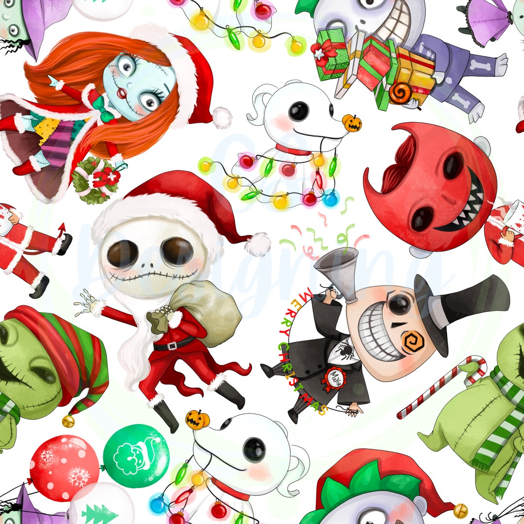 Nightmare Seamless,christmas Seamless,seamless Pattern,digital Paper ...