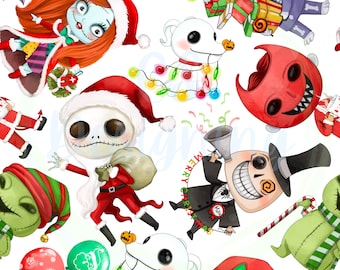 Nightmare seamless,christmas seamless,Seamless Pattern,Digital Paper,Digital,Paper,Seamless,Background,Design,Clipart,Printable,Print,Patter