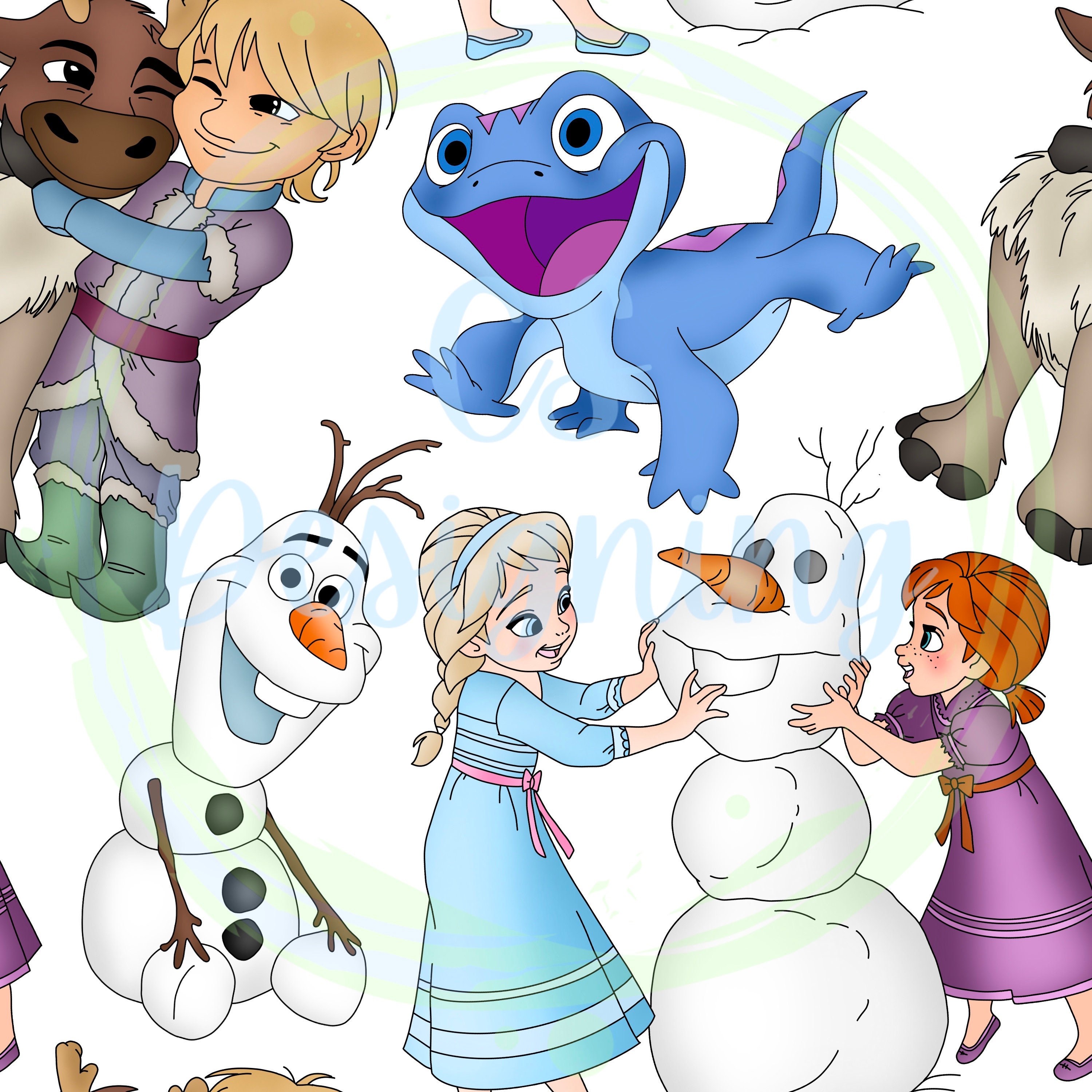 Elsa Magic Patterns Frozen Digital Paper,elsa,elsa Seamless Pattern,seamless Pattern,magic ...