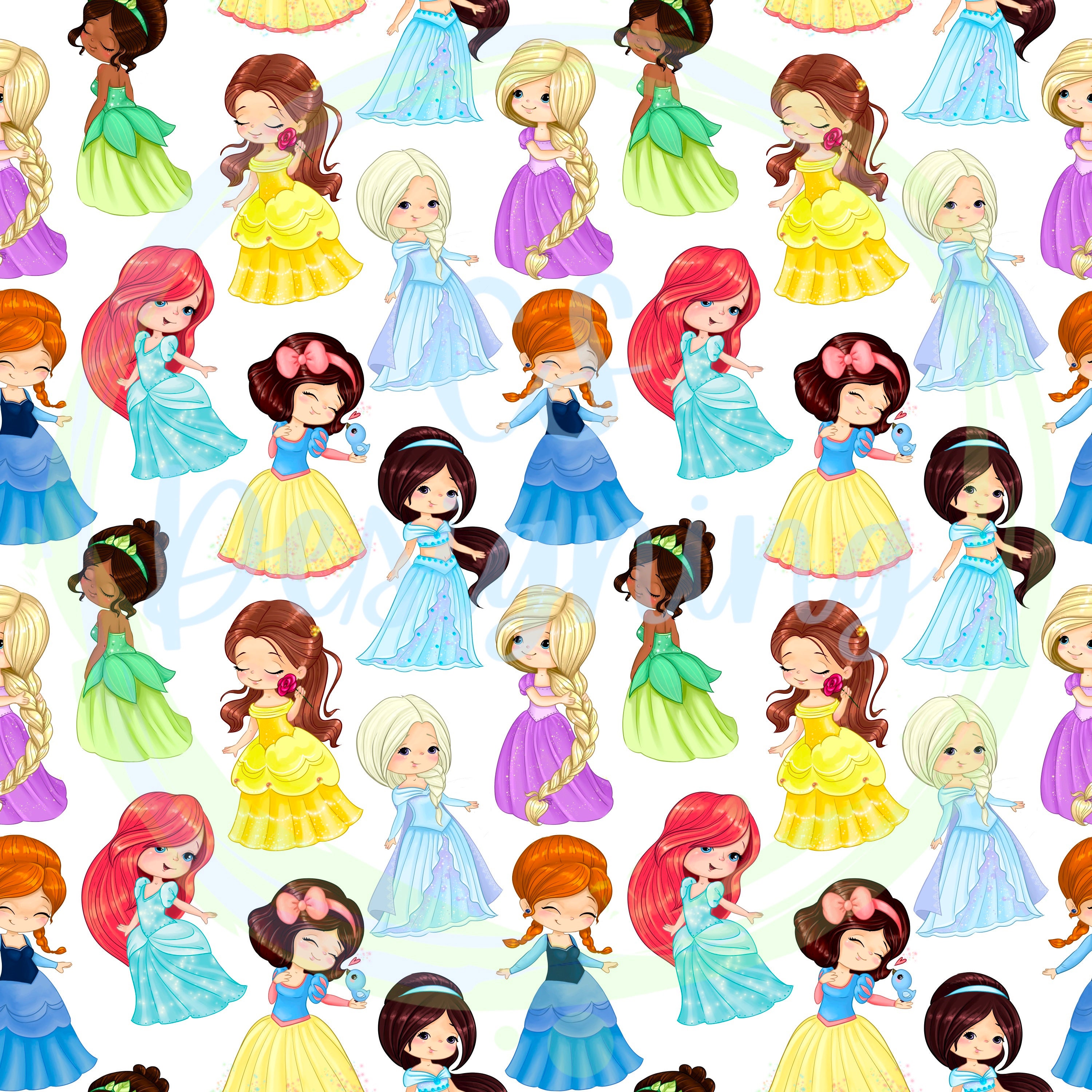 Princess Patern Princess Seamless,princess Seamless Pattern,digital Paper,digital ...