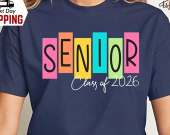 T-shirt de la promotion 2026, cadeau pour l'obtention du diplôme d'études secondaires