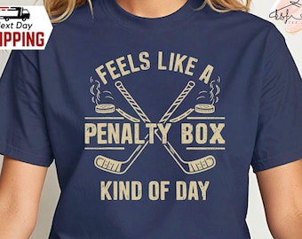 Funny Hockey Penalty Box T-Shirt: Rude Humor Tee for Hockey Fans