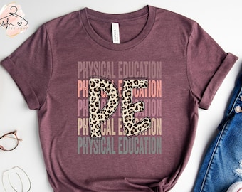 PE Teacher Shirt: Leopard Print Physical Education Tee