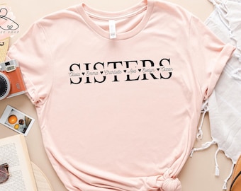 Personalisiertes Schwestern T-Shirt: Personalisiertes Schwestern Kader T-Shirt