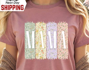 Camiseta Floral Mama, Regalo Boho para el Día de la Madre
