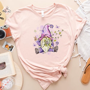 Löwenzahn Gnom Shirt, Inspirational Shirt, Yogo Shirt, Boho Shirt, Frühling Gnom Shirt, Wildblumen Shirt, süßes Gnom Shirt, Löwenzahn Blume