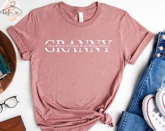 Personalized Granny T-Shirt with Grandkids Names: Custom Grandma Gift