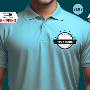 Personalized Golf Polo Shirt: Split Monogram Polo, Golfer Gift
