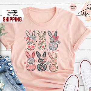 Kokette Osterhasen Blumen Shirt: Retro Girly Kinder Bogen Shirt