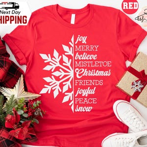 Snowflake Shirt, Christmas T-Shirt, Merry Christmas Shirt, Winter Shirt, Snow T-Shirt, Let It Snow Shirt, Snowflake Winter Christmas Shirt