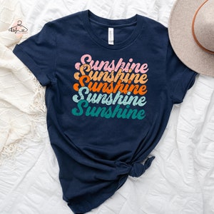 Camiseta retro Sunshine, camiseta retro Sunshine, camiseta de senderismo, camiseta de verano, camiseta de playa, camiseta de vacaciones de verano, camiseta de camping, camiseta de viaje