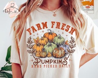 Comfort Colors Farm Fresh Pumpkins T-shirt - Fall Season