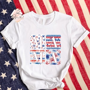 Mama Shirt, 4th of July Shirt, Stars and Stripes Shirt, Independence Day Gift, Gift For Mama, Red White and Blue Shirt, American Mama Gift