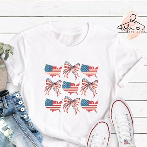 Coquette USA Shirt, USA Map Shirt, American Map T-Shirt, USA Bow Shirt, America Independence Shirt, Coquette Bow T-Shirt, 4. Juli Shirt