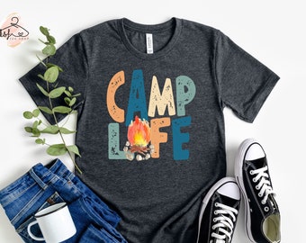 Camp Life Shirt: Glückliches Camper-T-Shirt
