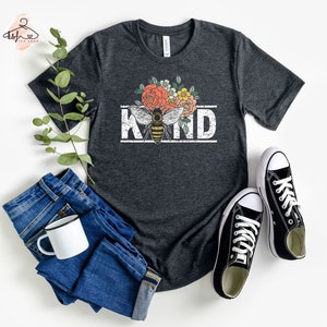 Bee Kind Floral Shirt: Inspirational Tee