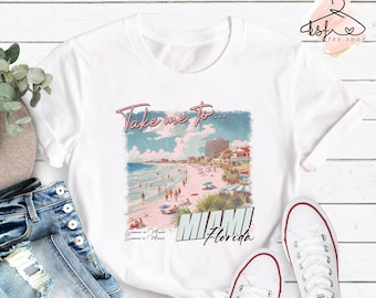 T-shirt Miami Beach : t-shirt pour les vacances d'été