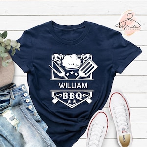 Cadeau barbecue personnalisé pour homme, chemise barbecue, chemise papa personnalisée, chemise barbecue, chemise fête des pères, chemise soirée barbecue, chemise grill, cadeau drôle