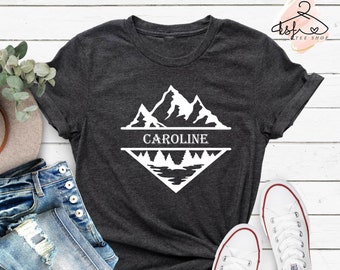 Personalized Mountain Trip Shirt: Custom Camping Tee