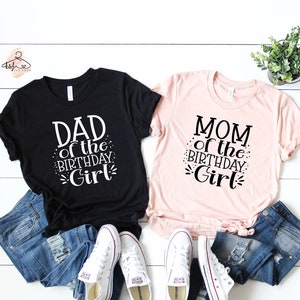Birthday Girl Matching Shirts: Mom and Dad Birthday Party Tees