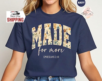 Epheser 2:10 Florales christliches T-Shirt - Bibel Vers T-Shirt