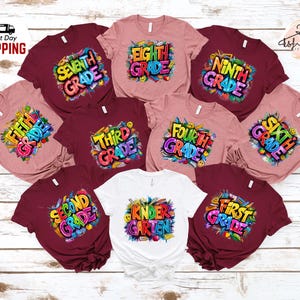 First Day of School Shirt, Back to School Shirt, Grade Level Shirt, Kindergarten T-Shirt, Student Shirt, Teacher Shirt, School Outfit