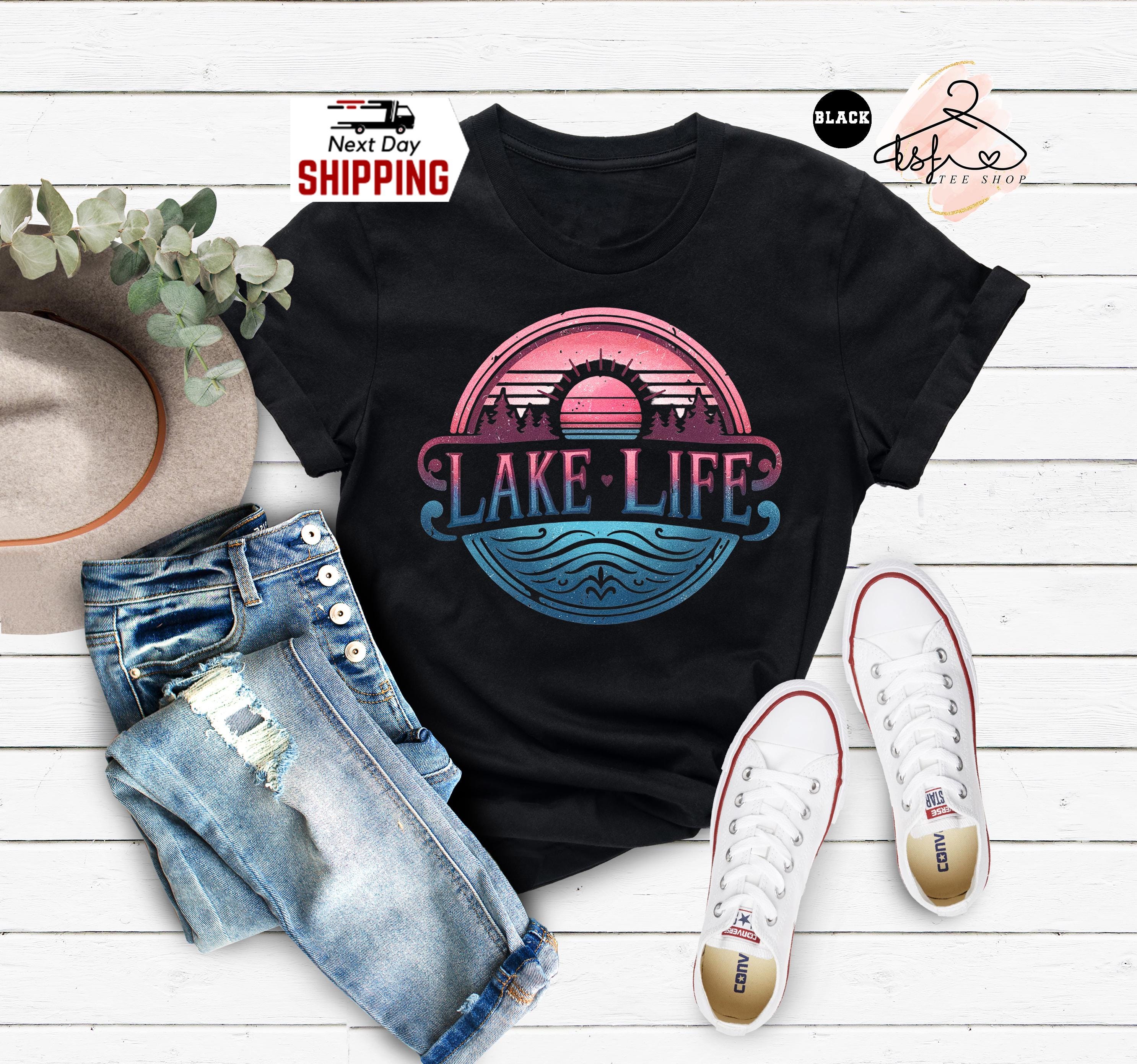LIFE IS RESEARCH TEE Lサイズ Vintage Lake Life T-shirt: Retro Cabin & Fishing Tee - Etsy