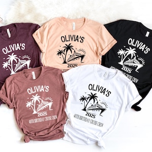 Custom Cruise Birthday T-Shirt, Birthday Cruise Tee, Personalized Cruise Birthday Shirt, Cruise Birthday Matching Shirt, Cruise Squad Shirt