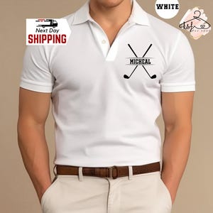 Personalized Golf Polo Shirt: Split Monogram Polo, Golfer Gift