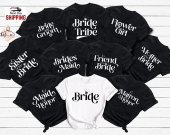 Bridal Party Shirts: Bachelorette, Bridesmaid, Bride Tribe
