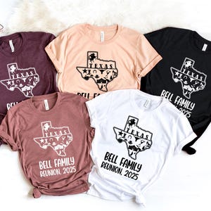 Benutzerdefinierte Texas Familientreffen 2025 Shirt, Familienname T-Shirt, Familien T-Shirt, Familie passendes Shirt, Texas Reise Shirt, Texas Shirt, Texas Geschenk