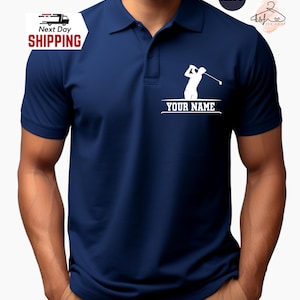 Personalized Golf Polo, Custom Monogrammed Golf Polo, Custom Name Golf, Great Gift for Dad, Father, Golf Gift for Men, Golf Shirt