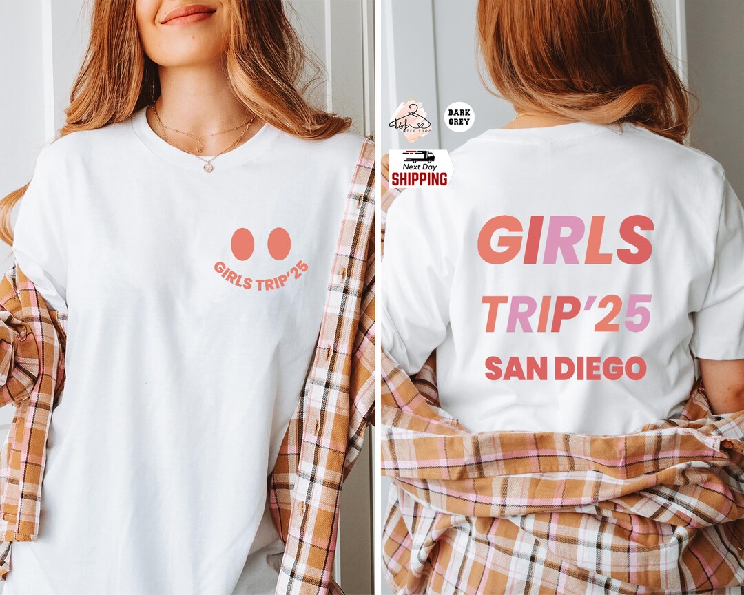 Custom Girls Trip 2025 Shirt: Personalized Travel Tee - Etsy